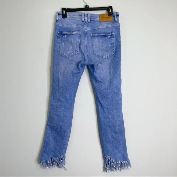 ZARA Trafaluc Denim wear Distressed Jeans size 4 - Picture 3 of 9